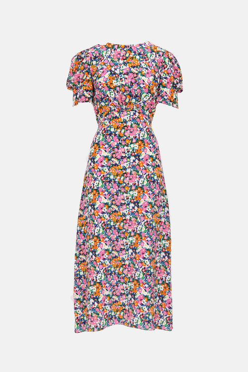 SaloniSilk Floral Maxi Dress