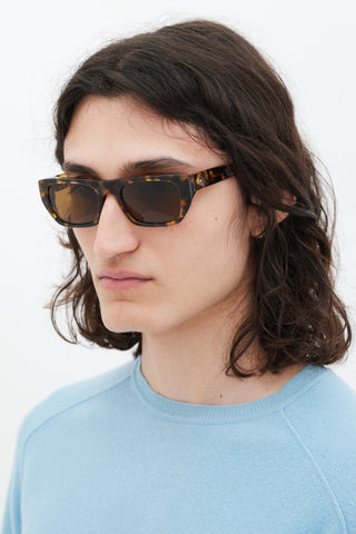 Salt Brown Vance Rectangular Sunglasses