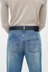 Ferragamo Black & Brown Gancini Reversible Leather Belt
