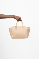 Salvatore Ferragamo Beige Gancini Leather Shoulder Bag
