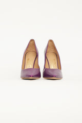 Salvatore Ferragamo Purple Leather Pump