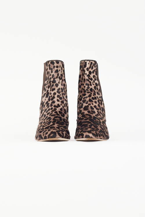 Ferragamo Beige & Brown Textured Ankle Boot
