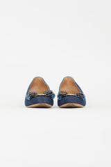 Salvatore Ferragamo Blue Denim Bow Pump