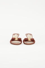 Salvatore Ferragamo Brown Vara Bow Heeled Mule