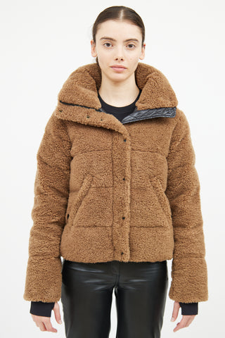 Sam New York Brown Sherpa Hood Jacket