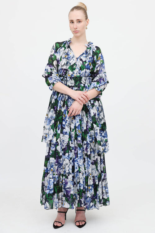 Samantha Sung Floral Eden Belted Dress