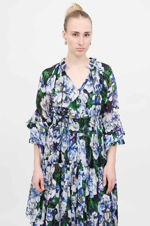 Samantha Sung Floral Eden Belted Dress
