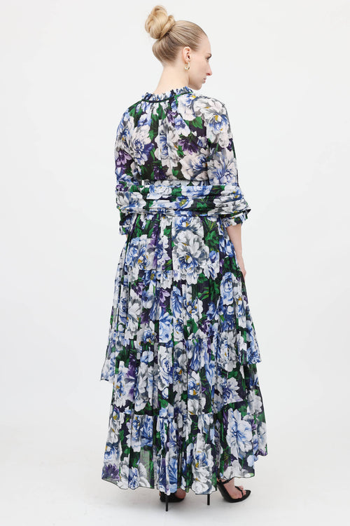 Samantha Sung Floral Eden Belted Dress