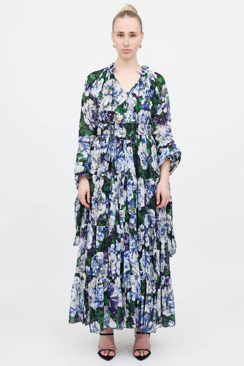 Samantha Sung Floral Eden Belted Dress