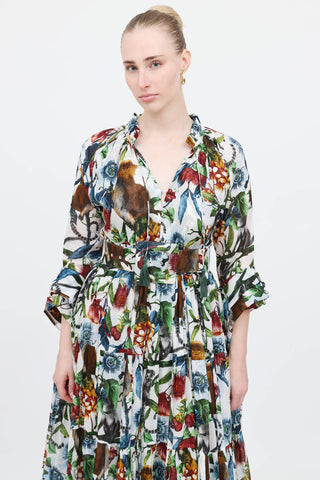 Samantha Sung Jungle Eden Belted Dress