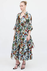 Samantha Sung Jungle Eden Belted Dress