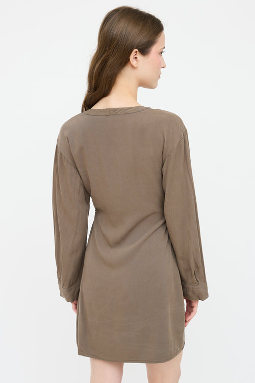 Samsøe Samsøe Ruched Button Up Dress