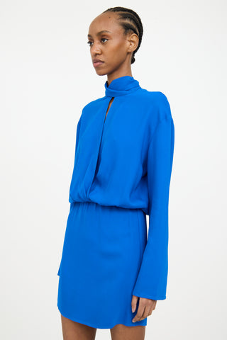 Samsøe Samsøe Blue Tie Midi Dress