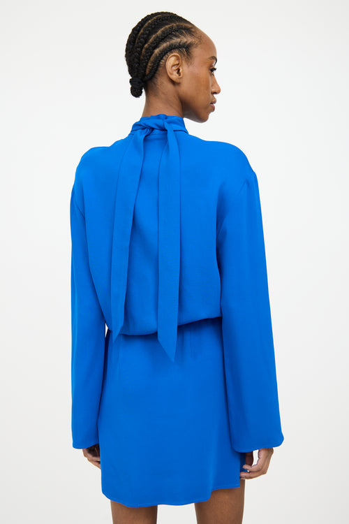 Samsøe Samsøe Blue Tie Midi Dress