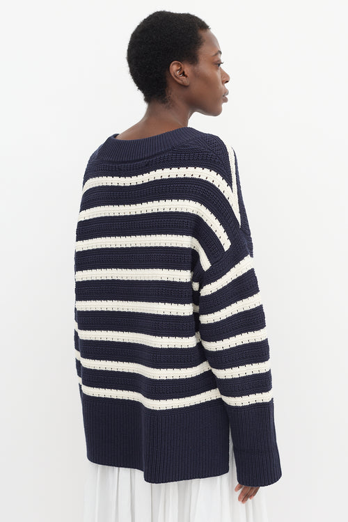 Samsøe Samsøe Raili Stripe V-Neck Sweater