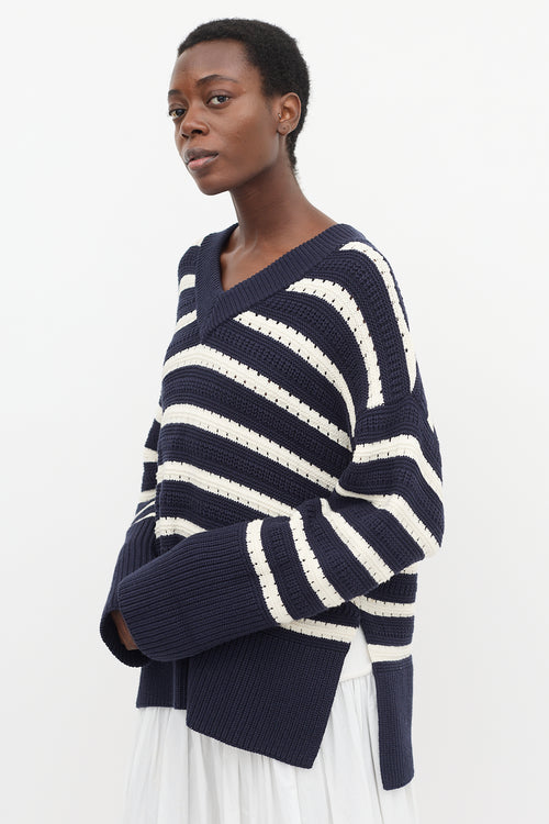 Samsøe Samsøe Raili Stripe V-Neck Sweater