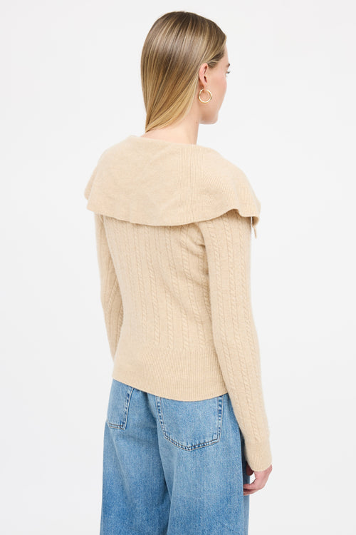 Sandro Wool Cable Knit Sweater