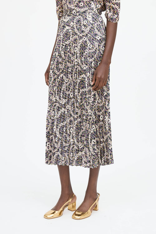 Sandro Satin Floral Co-Ord Set