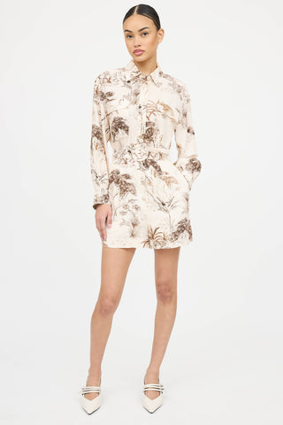 Sandro Belted Floral Romper