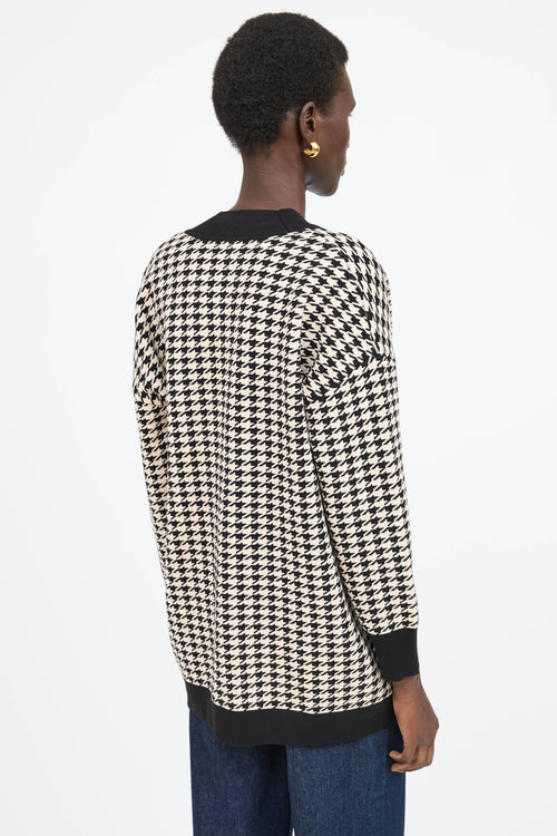Sandro Houndstooth Button Cardigan