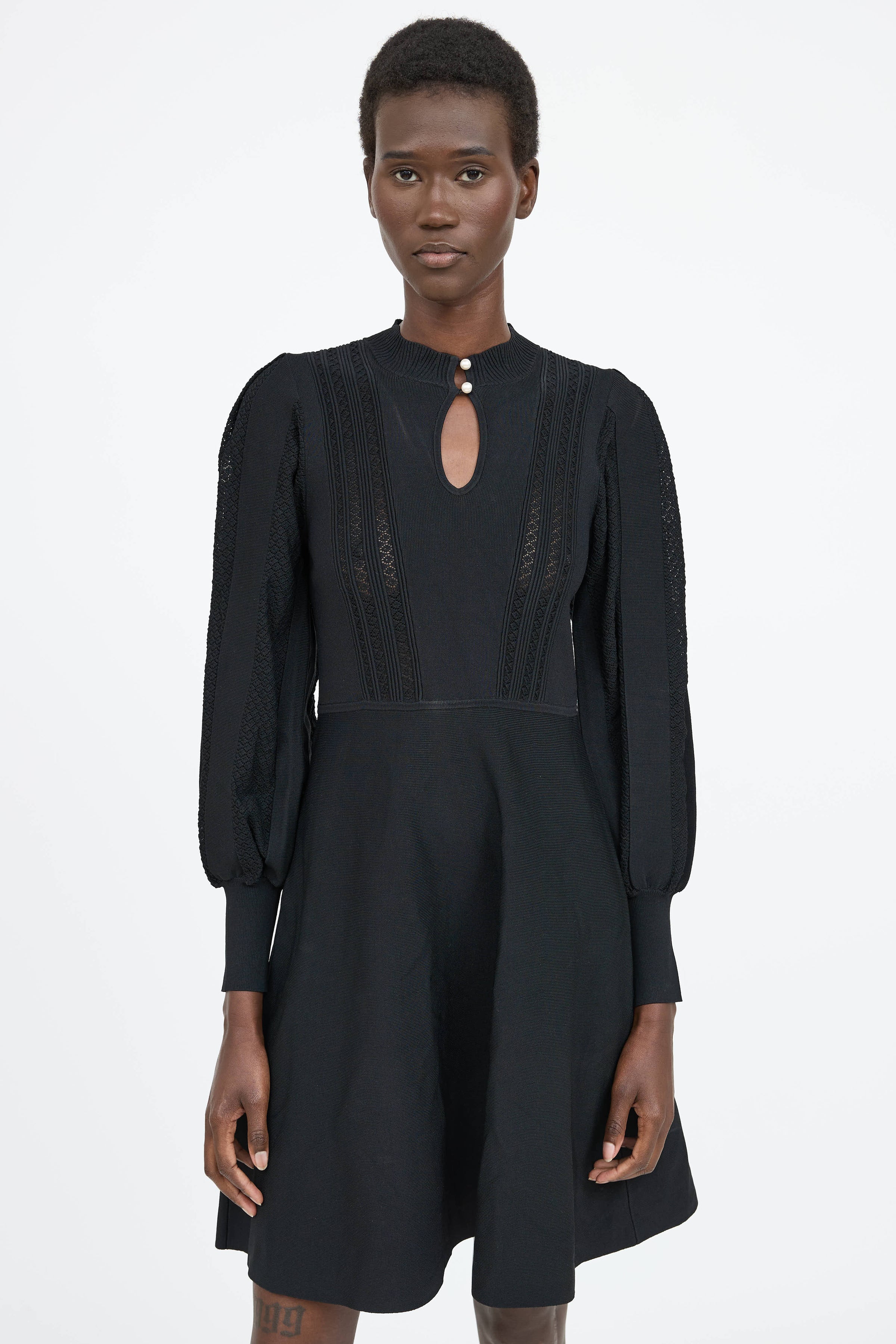 sandro black pearl dress Dress SANDRO Paris Black Pearls Detailed Size S