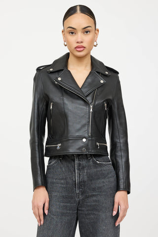 Sandro Leather Rider Jacket