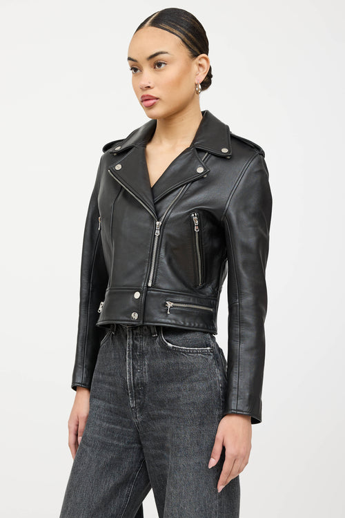 Sandro Leather Rider Jacket
