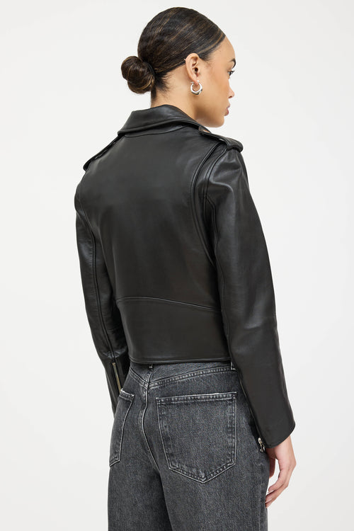 Sandro Leather Rider Jacket