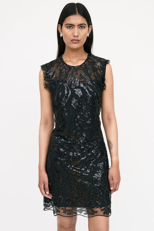 Sandro Mesh Sequin Dress