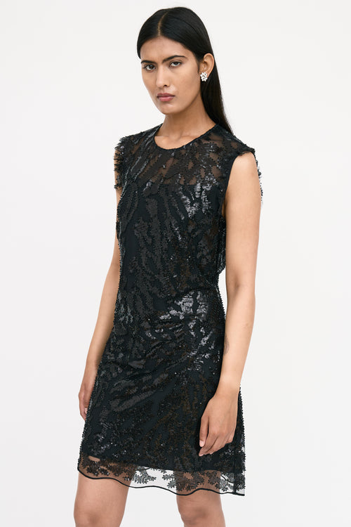 Sandro Mesh Sequin Dress