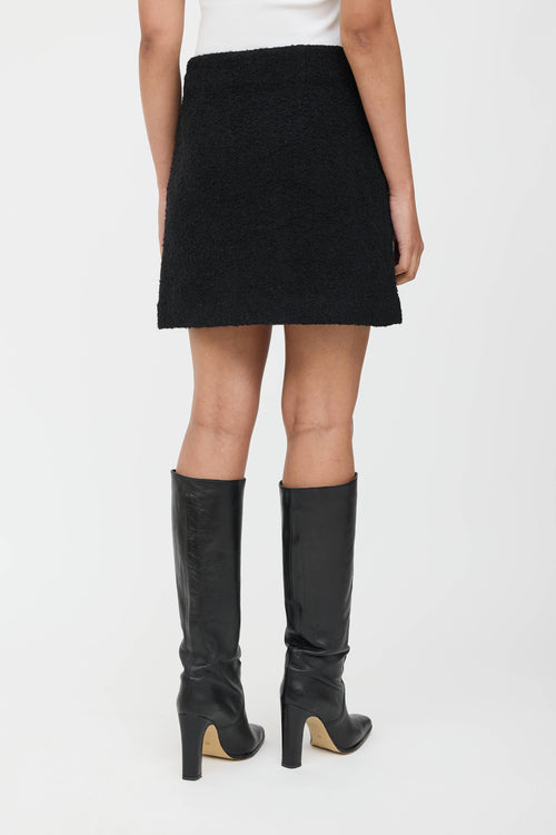 Sandro Knit Button Mini Skirt