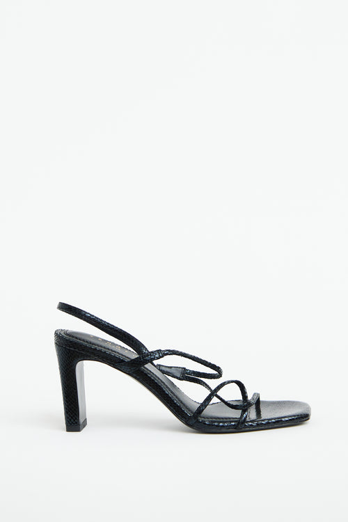 Sandro Black Strappy Heeled Sandal