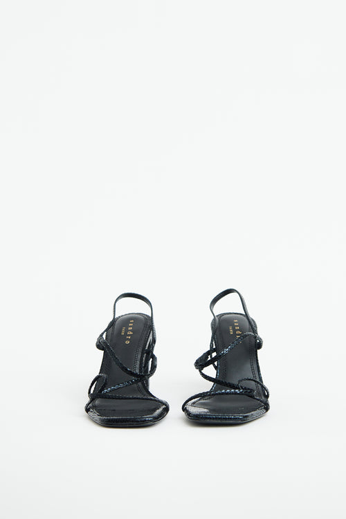 Sandro Black Strappy Heeled Sandal