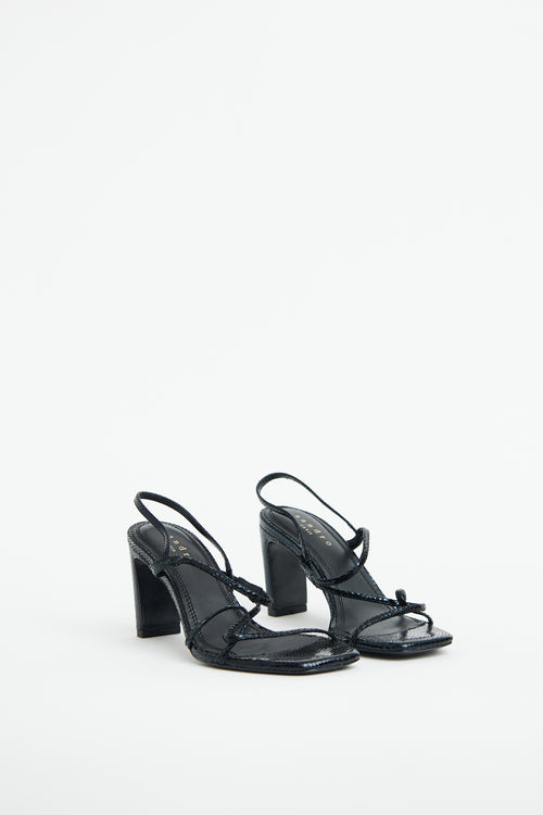 Sandro Black Strappy Heeled Sandal