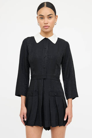 Sandro Pleated Button Up Dress
