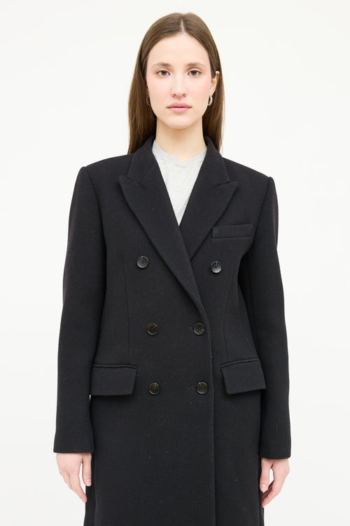 Sandro Wool Double Breasted Coat