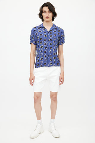 Sandro Blue & Multicolour Floral Shirt