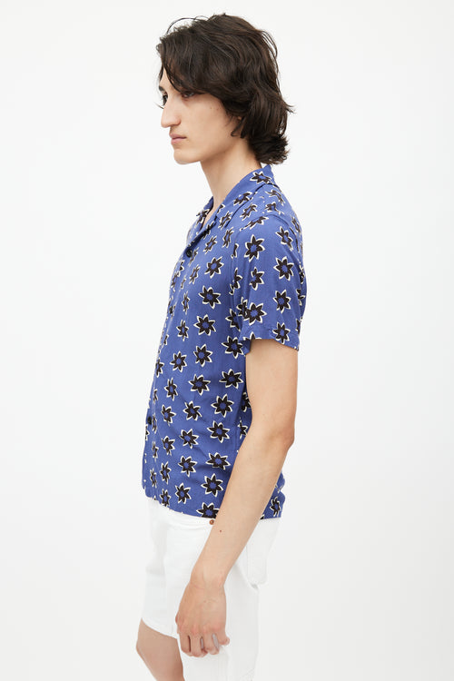Sandro Blue & Multicolour Floral Shirt