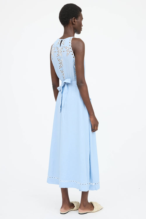 Sandro Eyelet Sleeveless Dress