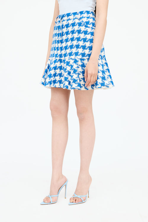 Sandro Tweed Houndstooth Skirt