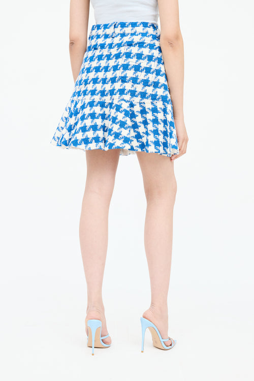 Sandro Tweed Houndstooth Skirt