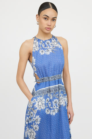 SandroLinen Elisa Floral Dress