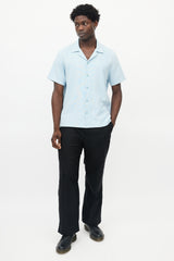 Sandro Blue & White Striped Shirt