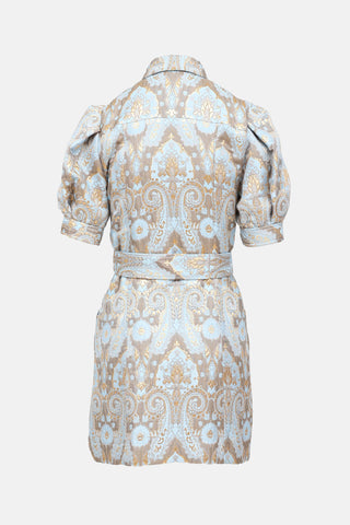Sandro Patterned Brocade Dress