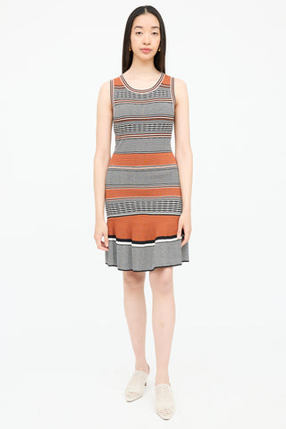 Sandro Striped Rib Knit Dress