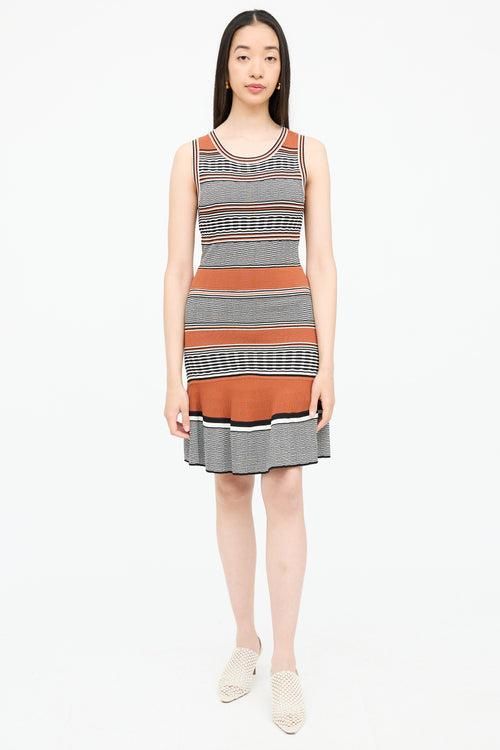 Sandro Striped Rib Knit Dress