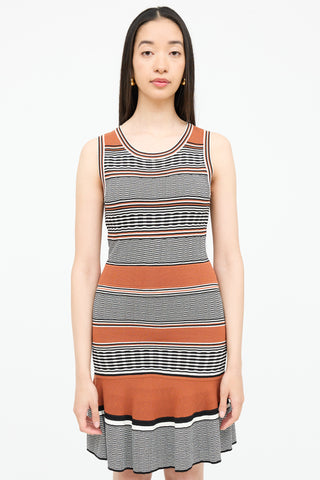 Sandro Striped Rib Knit Dress