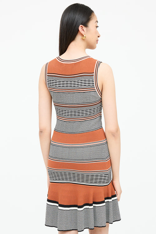 Sandro Striped Rib Knit Dress
