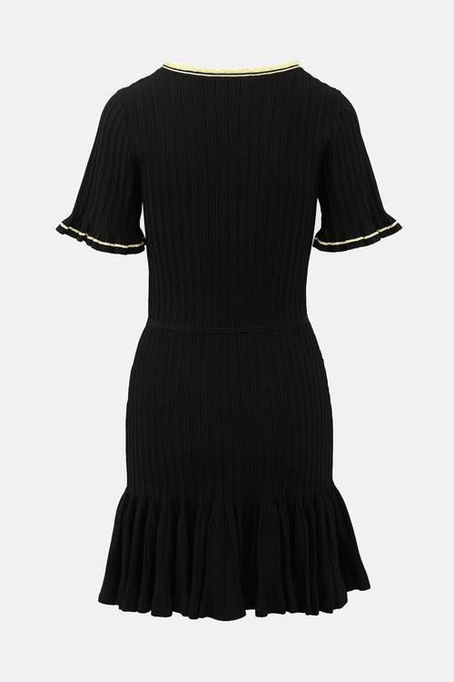 Sandro Charmette Contrast Trim Dress
