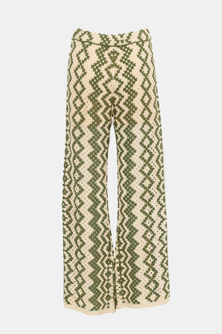 Sandro Crochet Wide Leg Pant